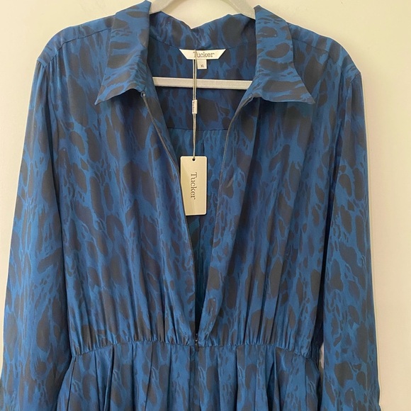 Tucker Allyson Indigo Safari Silk Dress - Picture 6 of 11